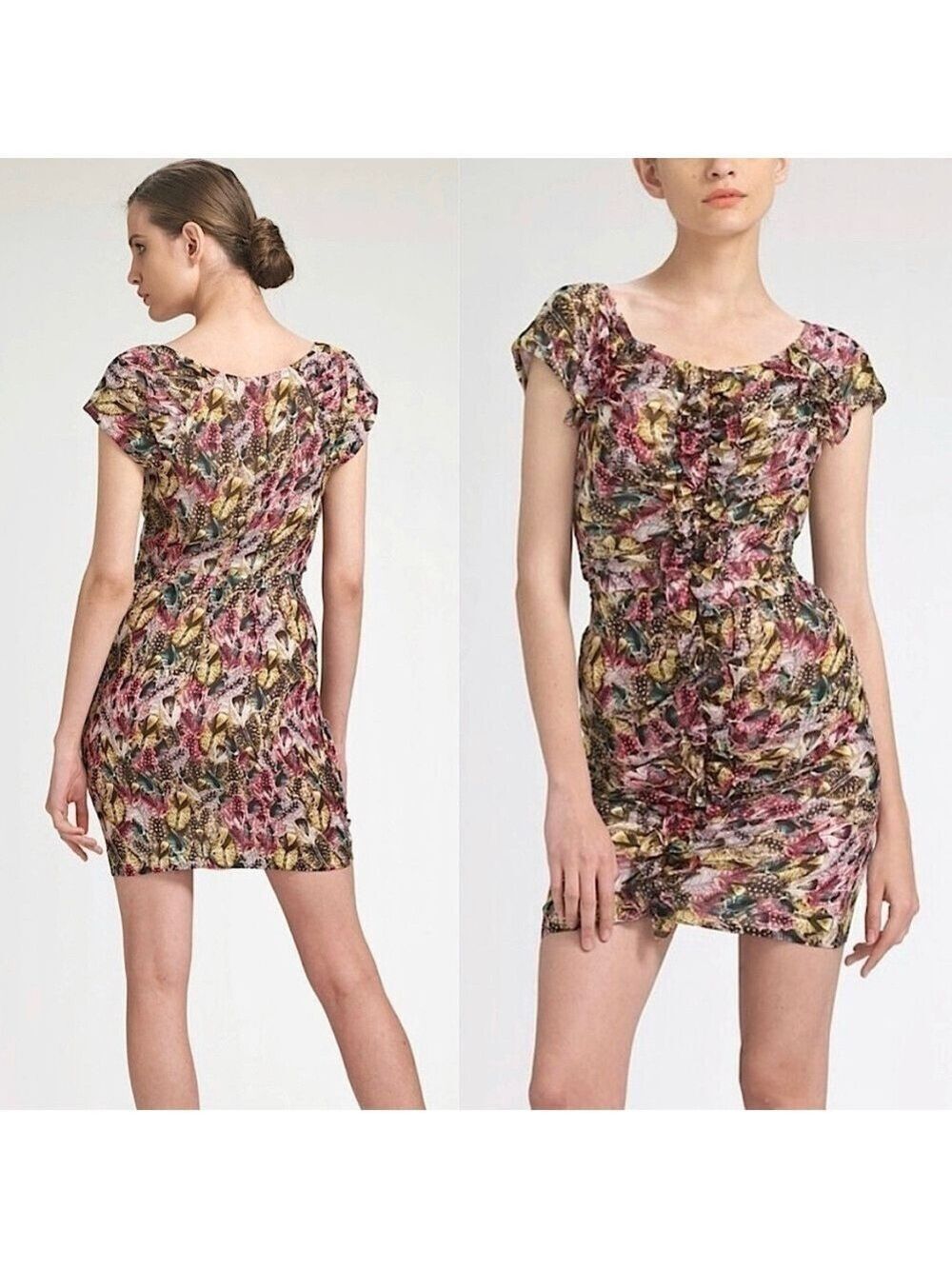 Anthropologie Leifsdottir Feather Fiesta Dress